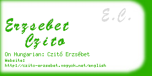 erzsebet czito business card