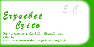 erzsebet czito business card